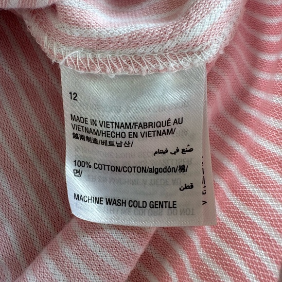 Charter Club Pink White Striped Cotton Sleeveless Button Down Top Preppy Sz 12 - Picture 8 of 16